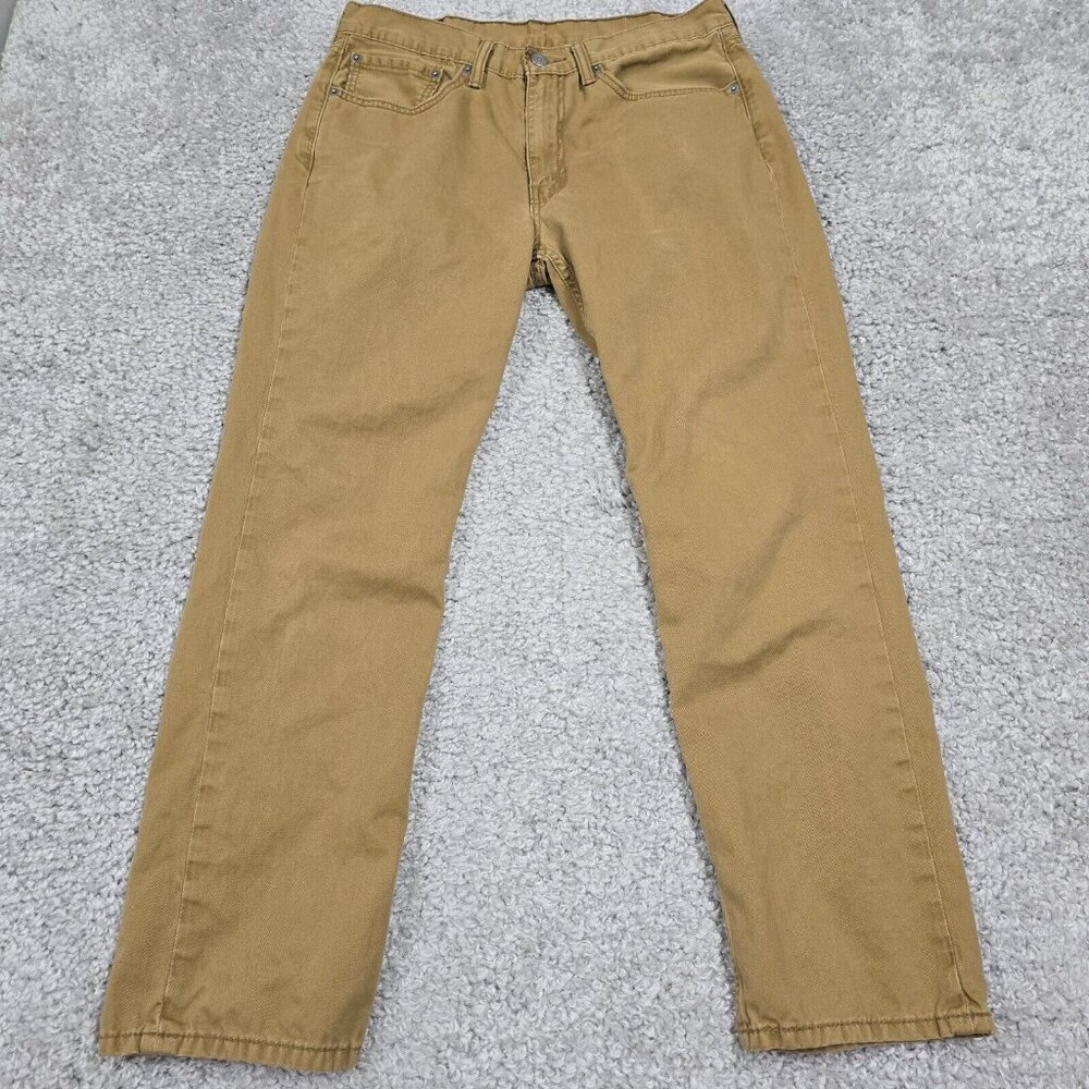 Levis 514 Mens Straight Pants Size 34x30 (fits 32x29) Brown Workwear Casual